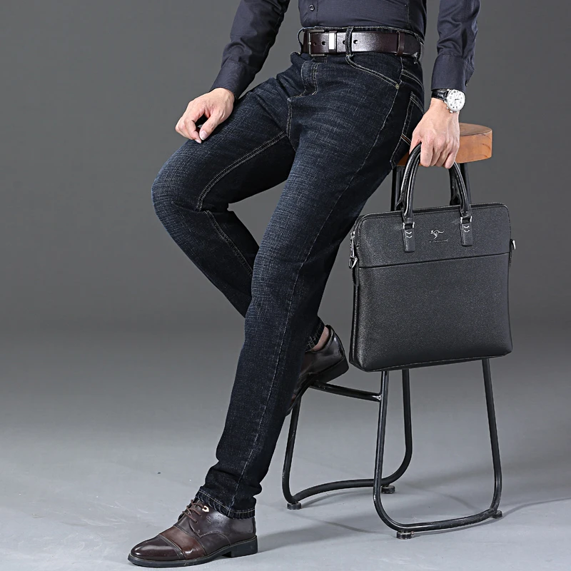 Autumn New Classic Stretch Jeans Straight Fashion Casual Business Trousers Comfortable Male Brand Clothing Denim Pants