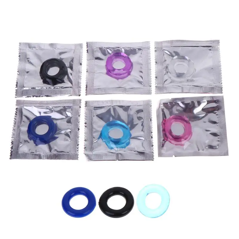 6 Pcs Cock Ring For Men Delay Ejaculation Silicone Penis Ring Set Adult Product Male Rings Lasting Erection Sex Toys For Couple