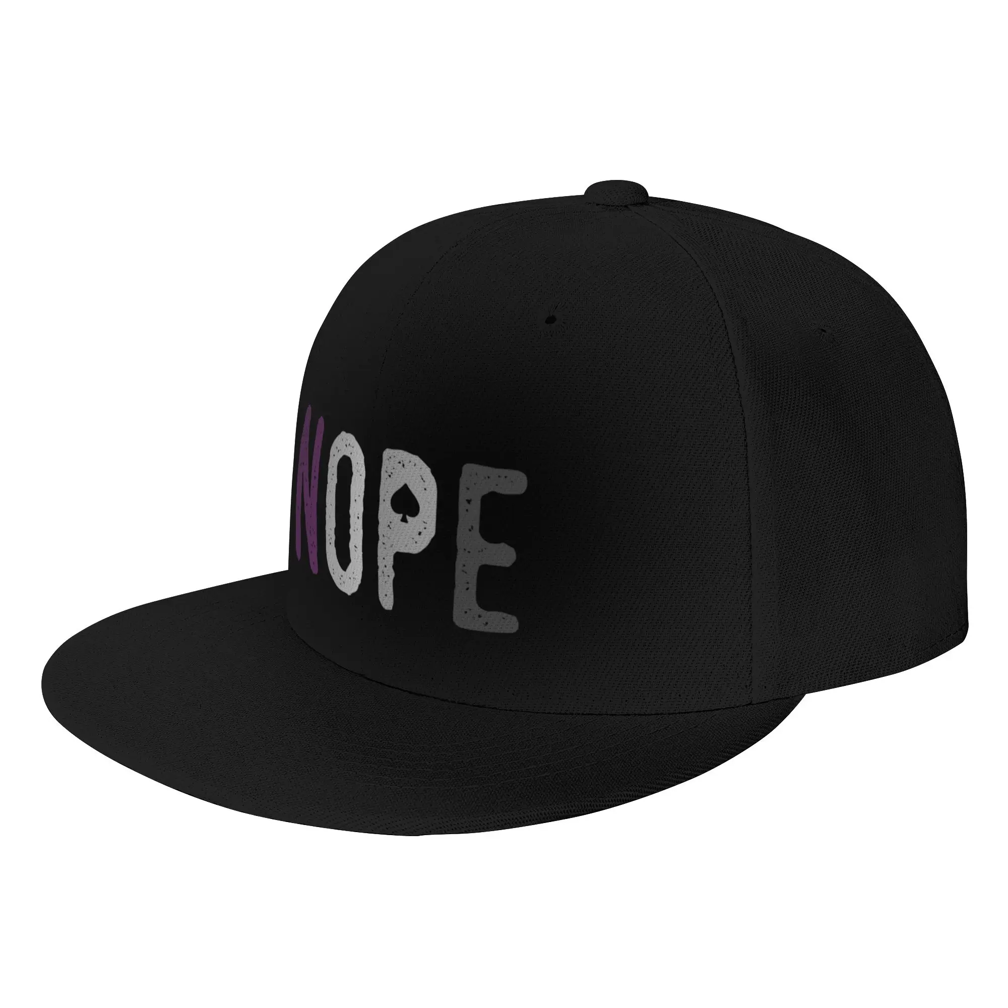 Fashion Asexual Pride Proud Ace Nope Funny LGBT Visibility Awareness Flat Brim Sun Hat  Vintage Distressed Hats For Men