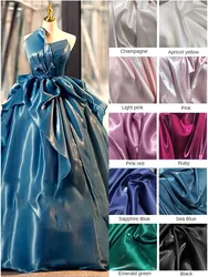 Shiny Crystal Reflective Fabric By The Meter for Clothes Dresses Suits Sewing Plain High Quality Designer Cloth Breathable Silky