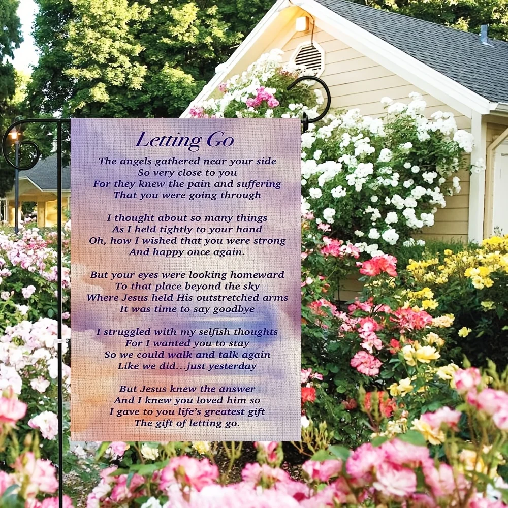 1, Linen Memorial Garden Flag, 12x18 Inches, 