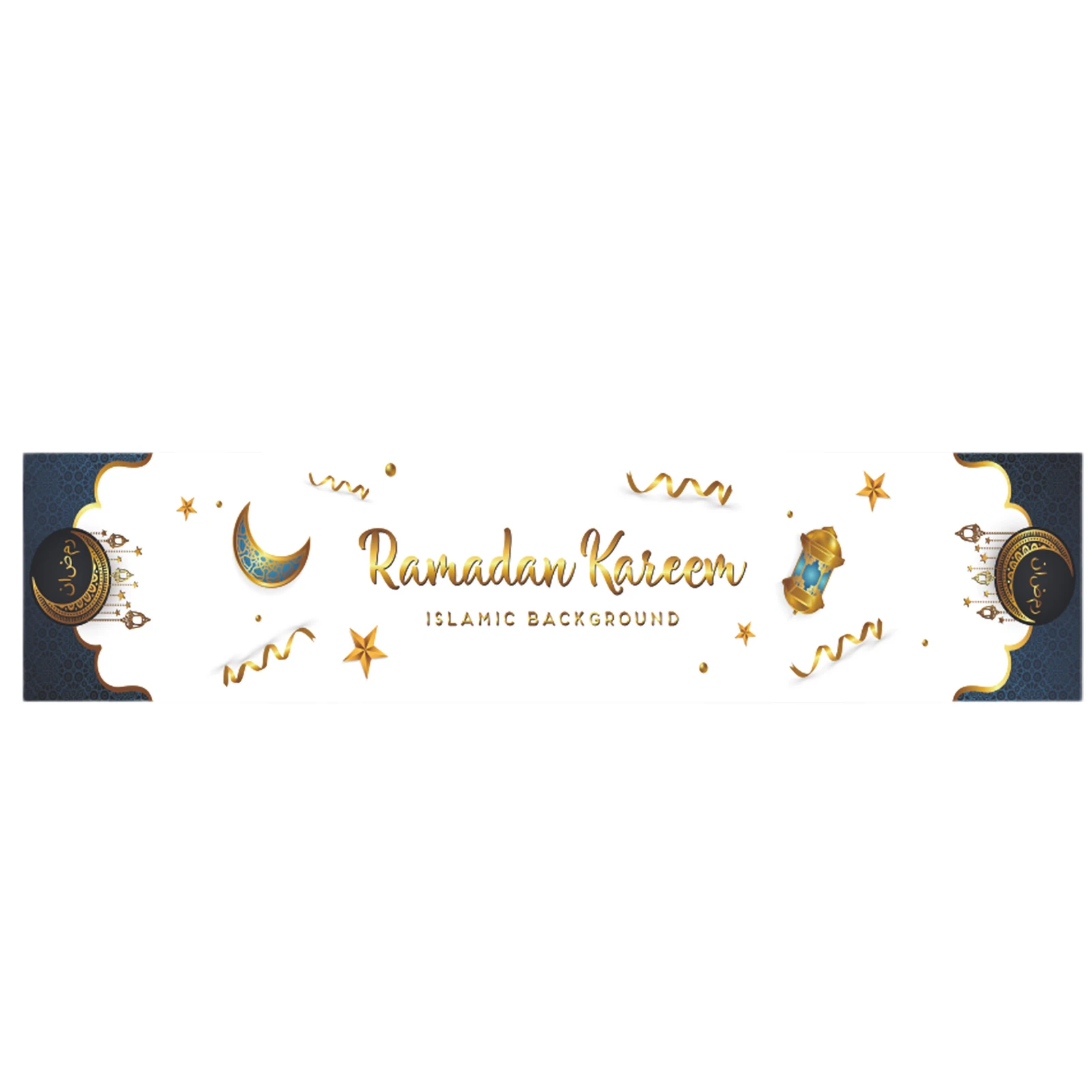 Eid Mubarak Table  Golden Star Moon Lantern Ramadan Decorations for Themed Party Holiday Decoration