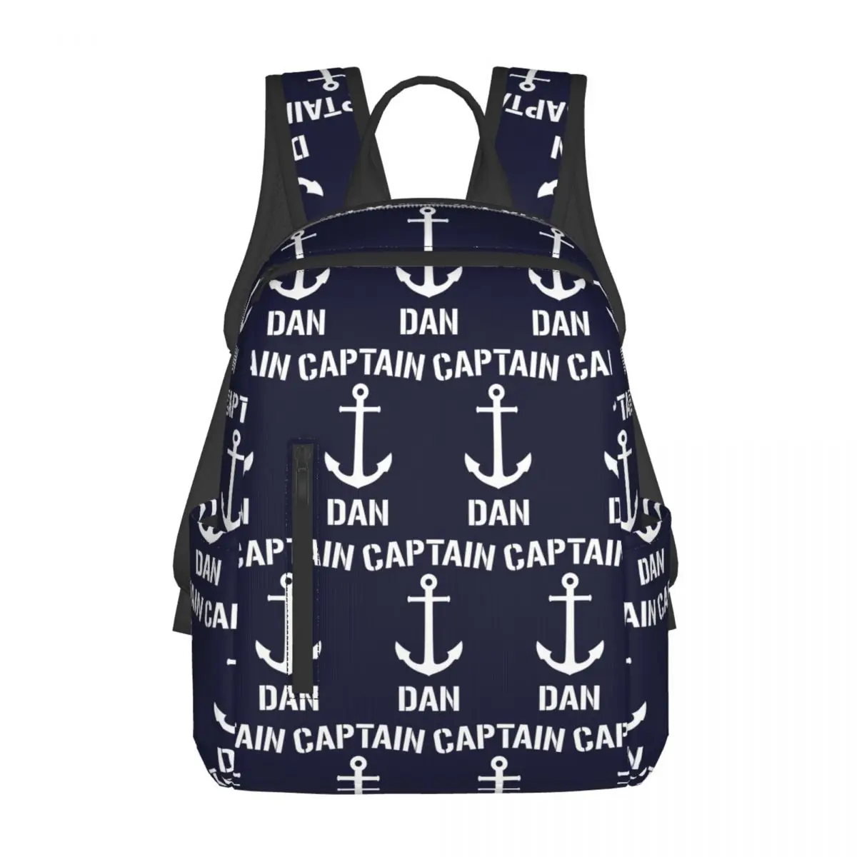 

Nautical Captain Anchor Backpack Daypack Large Capacity Boys Girls BookBag School Bag Shoulder Bags for Men Women
