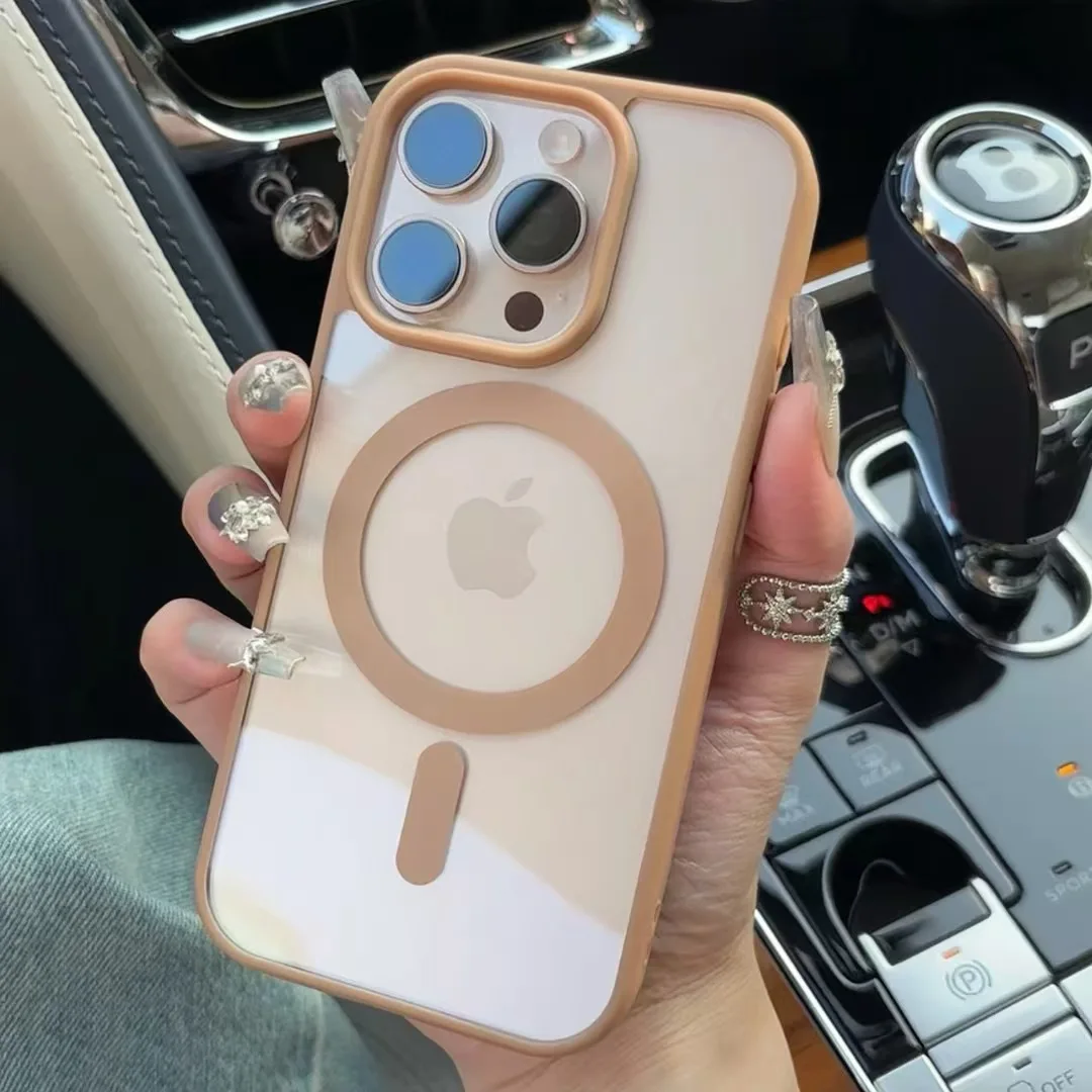 New For iPhone 16E 16 15 14 Plus 13 12 11 Pro X XR Max MINI 7 8 SE PLUS Luxury Magsafe Original Magnetic wireless charging Case