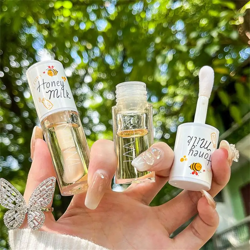 Honey Milk Moisturizing Lip Gloss Moisturize And Luster Sexy Lips Care Lip Balm Lip Oil Reduce Lip Lines Anti-cracking Gloss