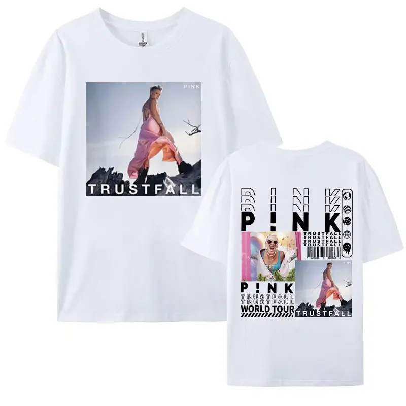 P!nk Pink Singer Summer Carnival 2024 Tour T Shirt Trustfall Album Music Concert T-shirt Men Women Fashion Aesthetic Cotton Tees