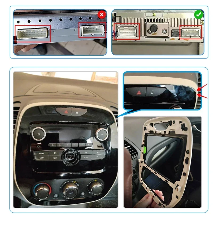 Junsun 360 ° Panorama-Kamera-Autoradio für Renault Captur Kaptur 2016-2019, kabelloses CarPlay, Bildschirm, Android Auto, Stereo, GPS-Navigation – Detail 2