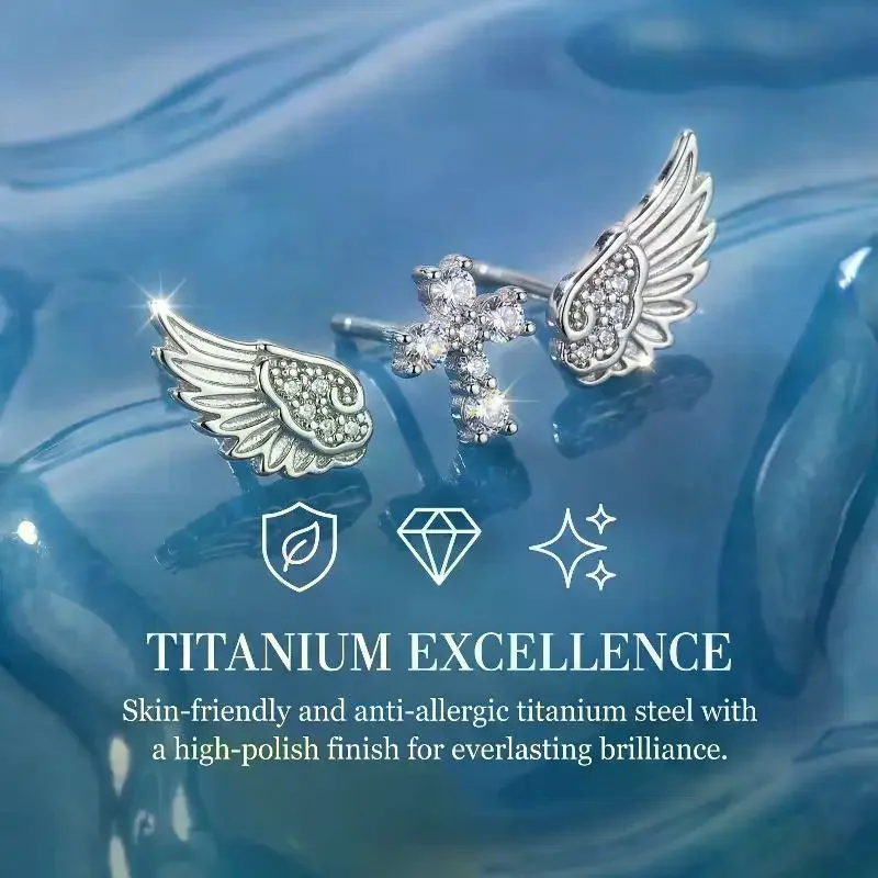 천사 날개 십자가 귀걸이 여성용 럭셔리 빈티지 스타일  - Luxury Lifestyle Jewelry 리뷰 및 가격