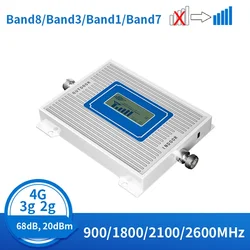 2g 3g 4g Repeater GSM 900 1800 2100 Cellular Mobile Signal Booster 4g B20 800 LTE 2600 Signal Amplifier Gsm Cellular Amplifier