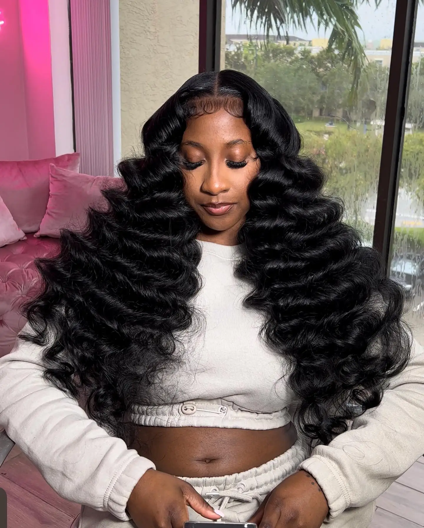 32 بوصة فضفاض موجة عميقة 360 كامل HD الدانتيل الجبهة الباروكات 100% شعر الإنسان 200% الكثافة قبل قطعها شعر مستعار برازيلي شفاف للنساء #2