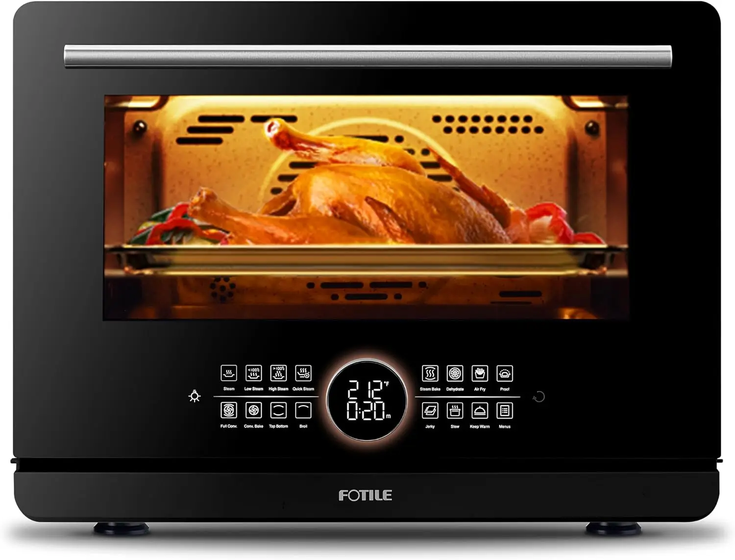 HYZK32-E3-B ChefCubii 1.1 cu. ft. 4-in-1 Combi-Steam Oven with Steam-Bake, Air Fry, Convection, Dehydrator Functions, and 50 Pre