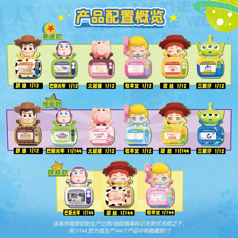 New Blokees Disney Pixar Animation Toy Story Woody Jessie Buzz Lightyear Anime Figure Alien Hamm Blind Box Toys Birthday Gifts