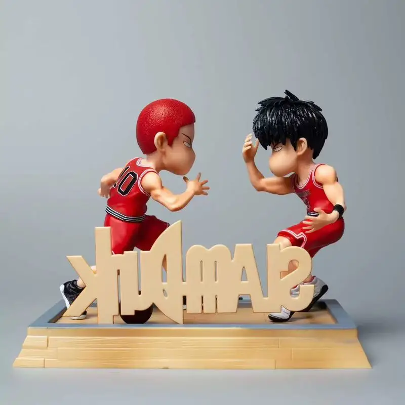 SLAM DUNK Action Figure Anime Sakuragi Hanamichi Rukawa Kaede GK Century High Five Q Version PVC Model Collection Boys Gift Toys