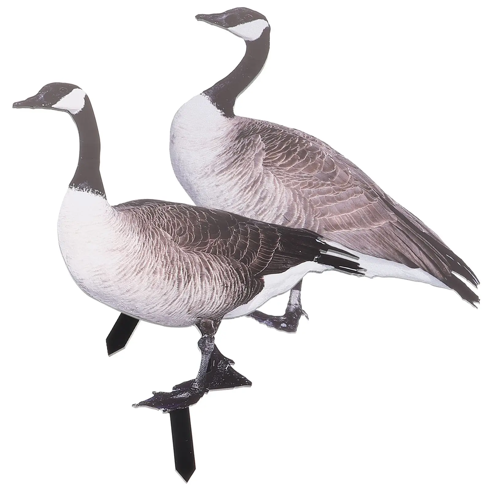 

2 Pcs Decoration Garden Acrylic Sign Stake Ducks Number Yard Animal Outdoor Man