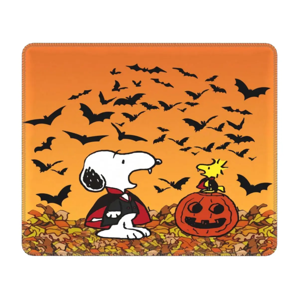 Custom S-Snoopys Halloween Pumpkin Gamer Mouse Mat Anti-Slip Rubber Base Lockedge Mousepad Office Laptop Computer PC Mouse Pad