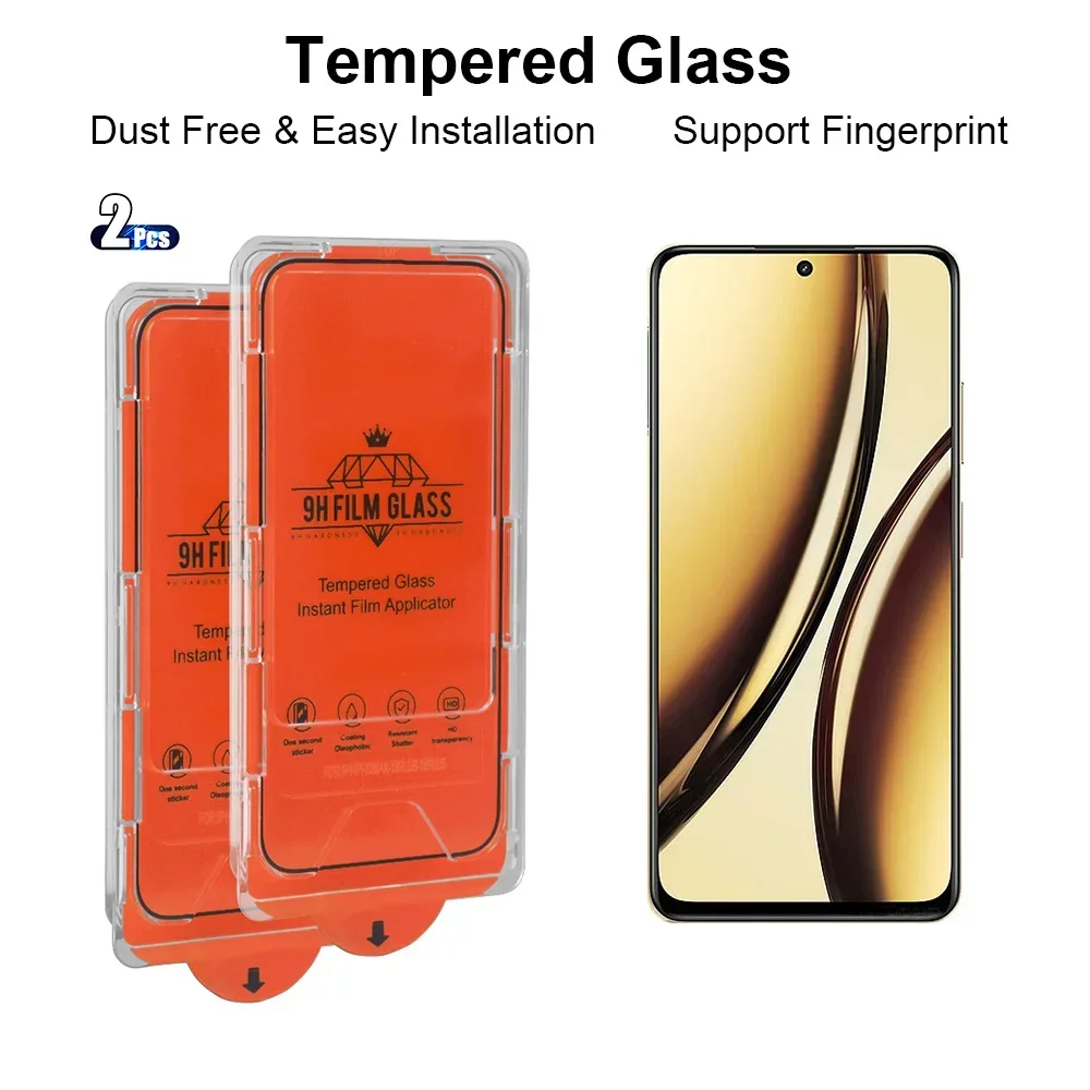 

2 шт. HD-защитное стекло для Realme Narzo 80 Lite / 70 Turbo Realme Narzo N65 / N55, защитная пленка для экрана, без пыли, простая установка