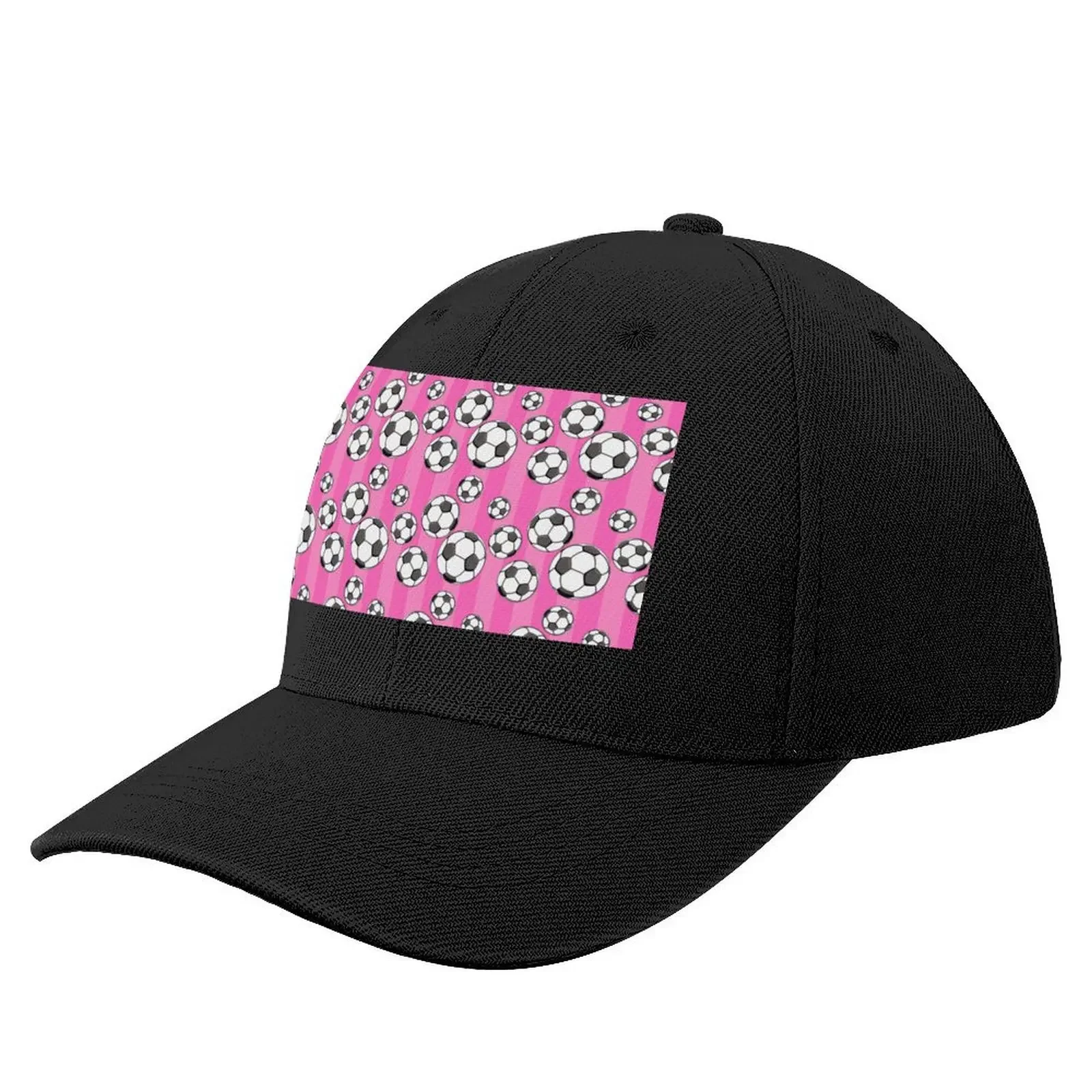 Pink Soccer Ball Pattern Baseball Cap Wild Ball Hat Rugby dad hat Mens Hats Women's