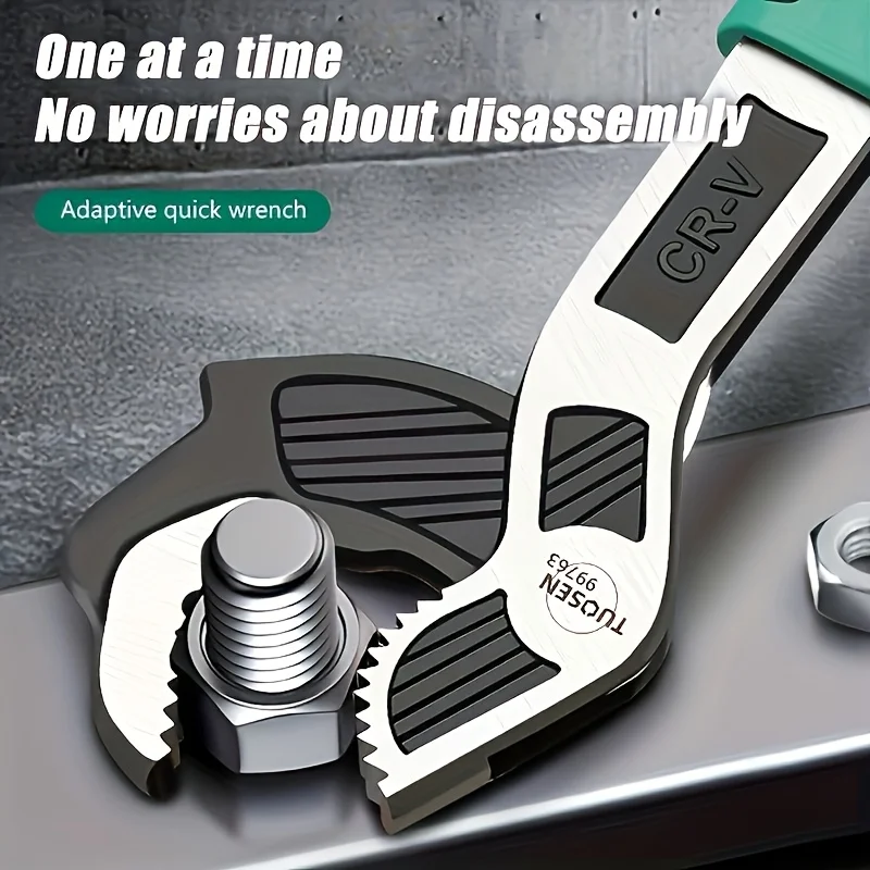 6/8/10/12 Inch Multi-Function Quick Lock Wrench with Large Opening and Adaptive Universal Industrial Grade Wrench