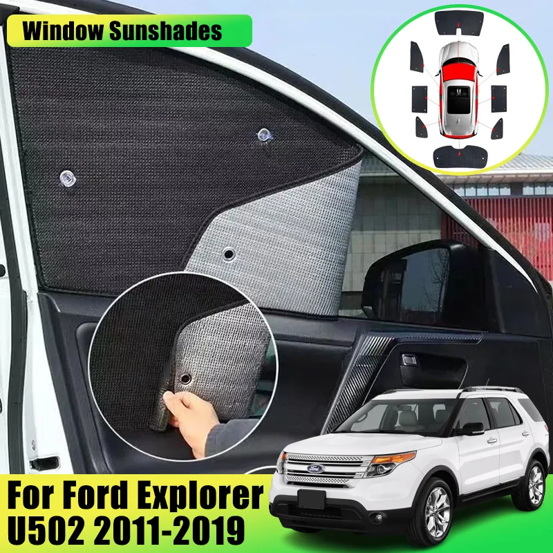 

Full Car Coverage Sunshade For Ford Explorer U502 MK5 2011-2019 2012 Car Rear Side Sunscreen Window Sunshade Cover Accessories