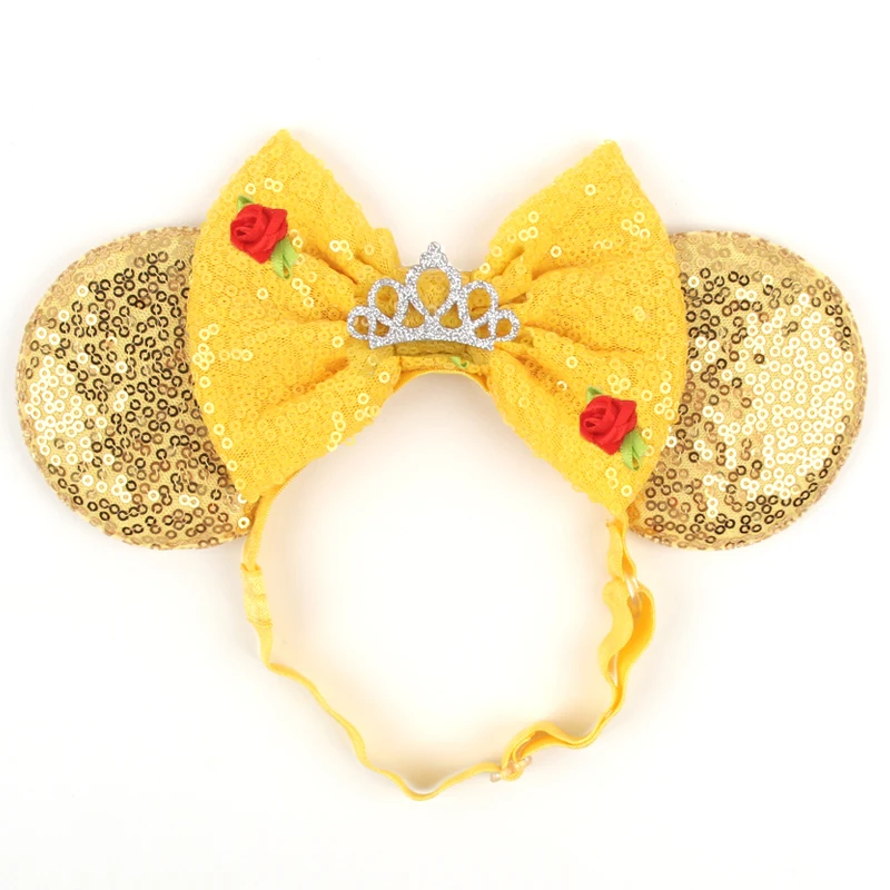 2024 Disney Mouse Ears Adjustable Elastic Headband For Baby Adult Sequins 5\