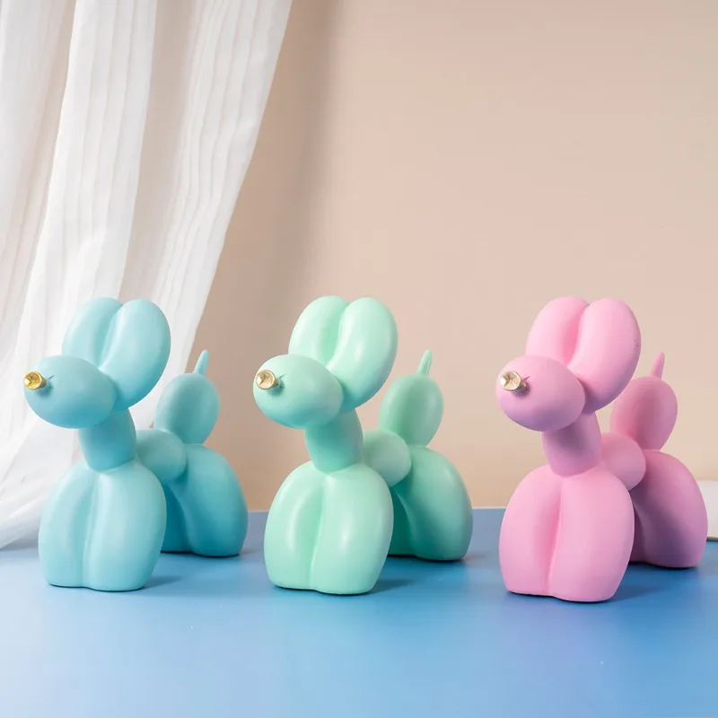 Creative NORTHEUINS Nordic Balloon Dog Indoor Model Resin Dog Home Entrance Living Room Desktop Decoration Accessories Gifts