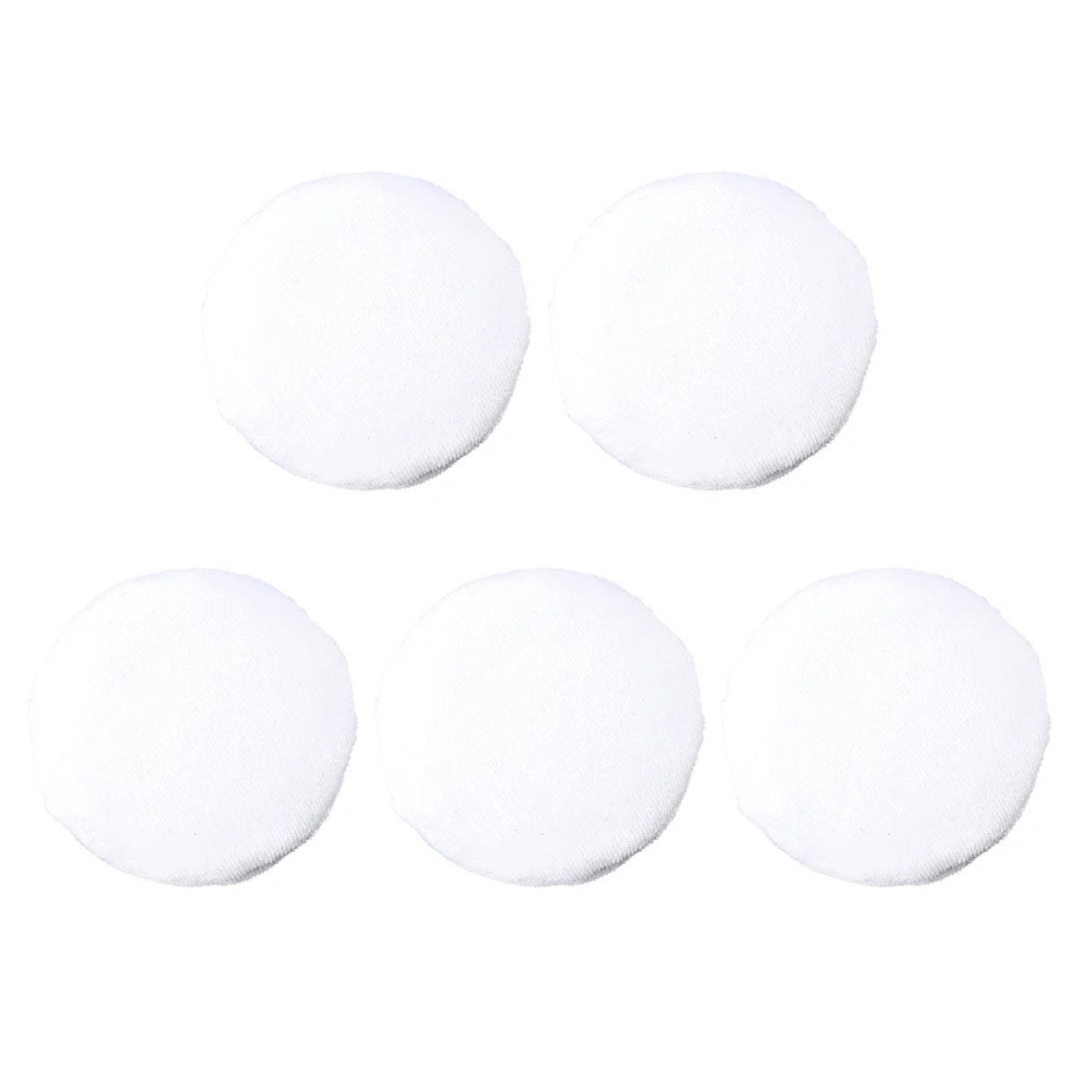 

5 pcs 60Mm Ribbon Body Puff Pure Cotton Round Makeup Sponge Loose Puff Applicator For Salon