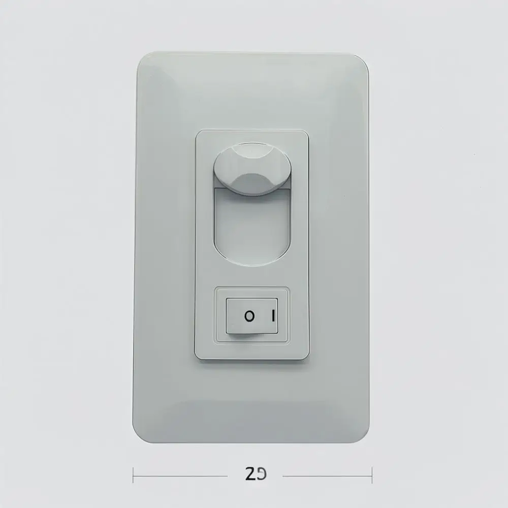 Flush Mount Wall Speed Controller For Ceiling Fan Light Adjustable Electric Switch Regulator Panel White Unit