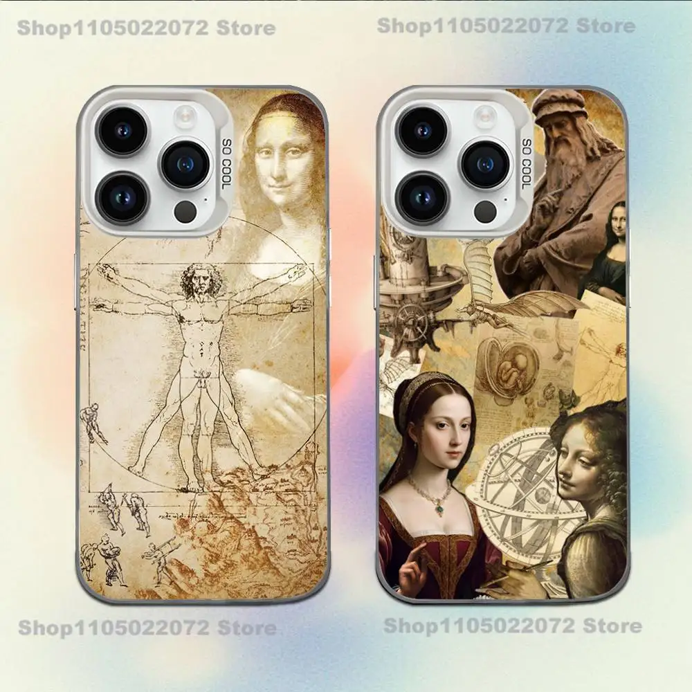 

Leonardo Art Da V-Vinci Phone Case For iPhone 16,15,14,13,12,11,Mini,Pro,E,MAX White Candy Matte Shockproof Cover