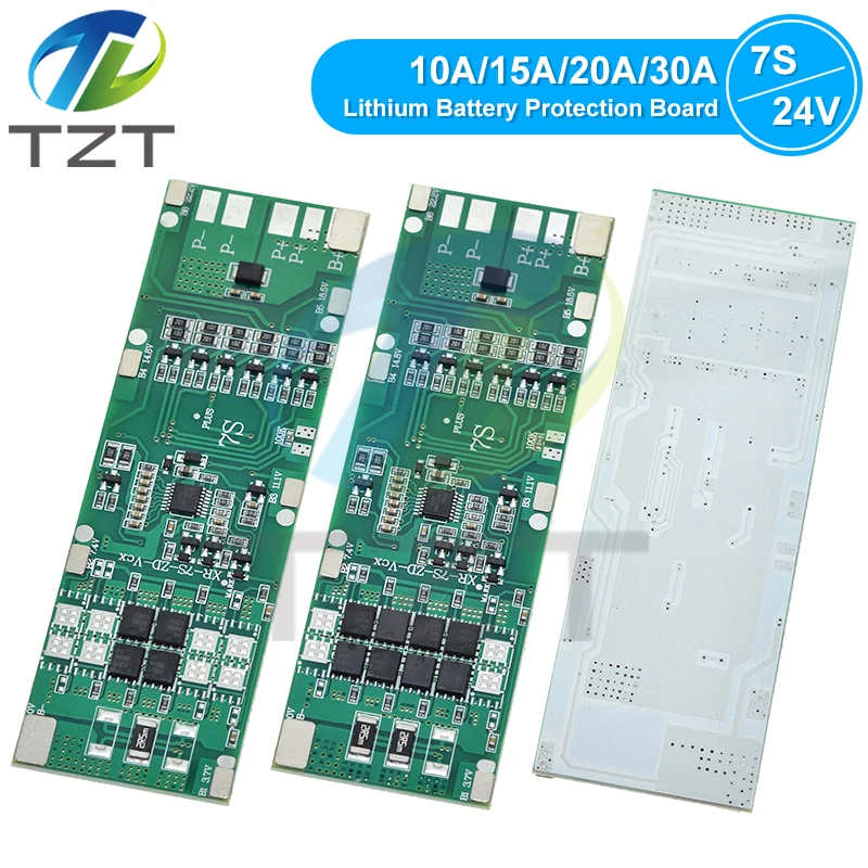 BMS 7S 24V 10A 15A 20A 30A Li-ion 18650 Battery Charge Board With Balance Function Short Circuit / Temperature Protection image 6
