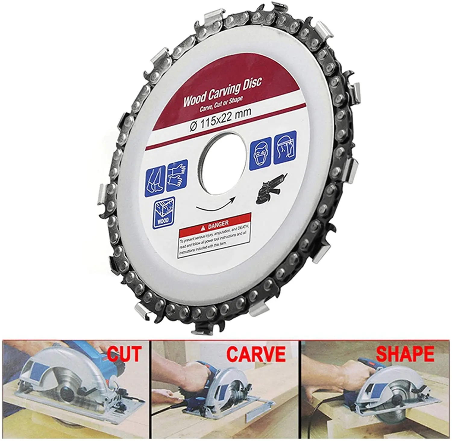 4.5 Inch Màu Vàng Hình Tròn Lưỡi Cưa Máy Cưa Xích Dây Chuyền Khắc Gỗ ĐĨA GỖ Máy Mài Góc Đa Năng Cho Gỗ Đĩa Cắt