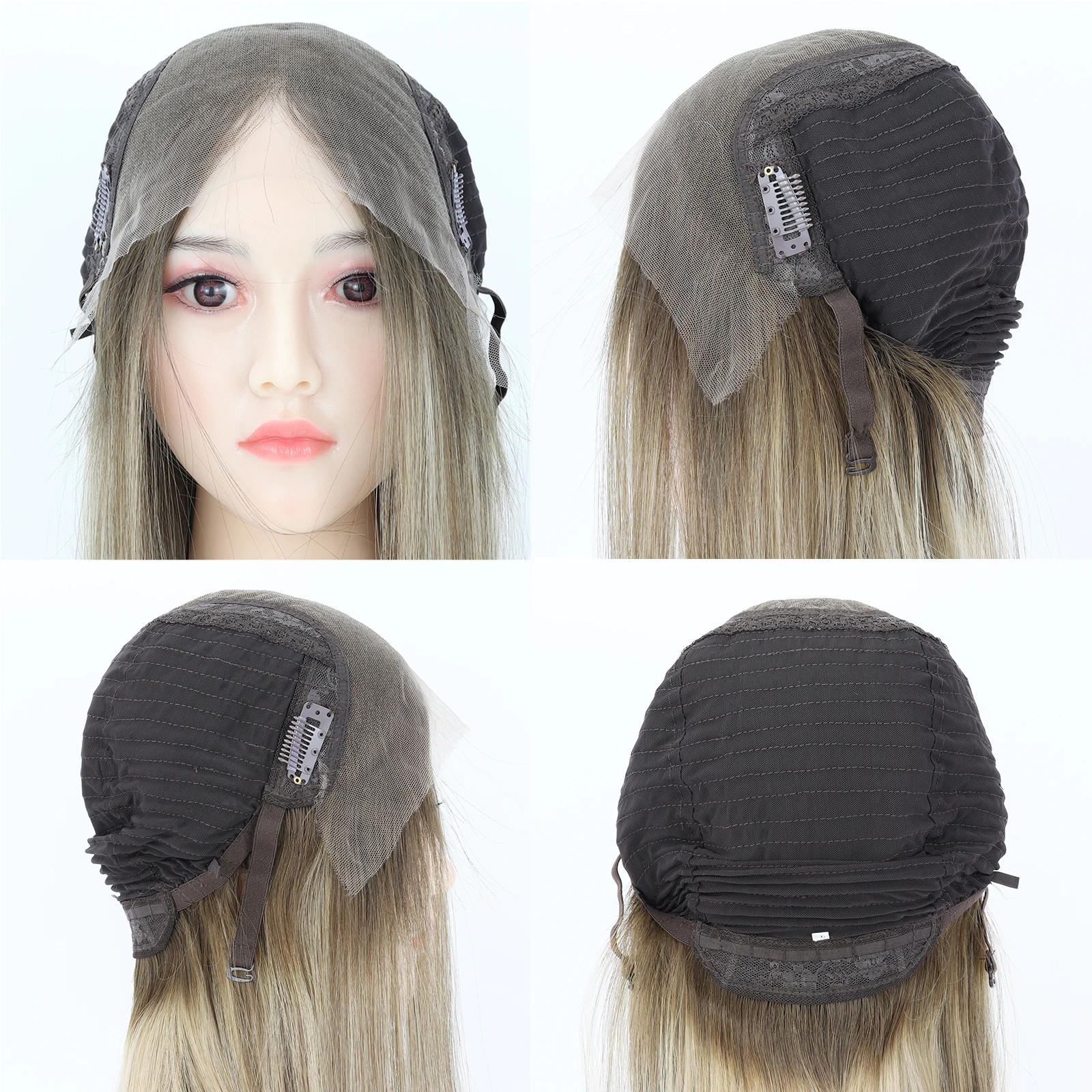 باروكة يهودية من الدانتيل مقاس 18 بوصة للنساء # باروكة شعر بشري أوروبية عذراء F4 مع دانتيل أمامي خط شعر طبيعي Sheitels Kosher #6