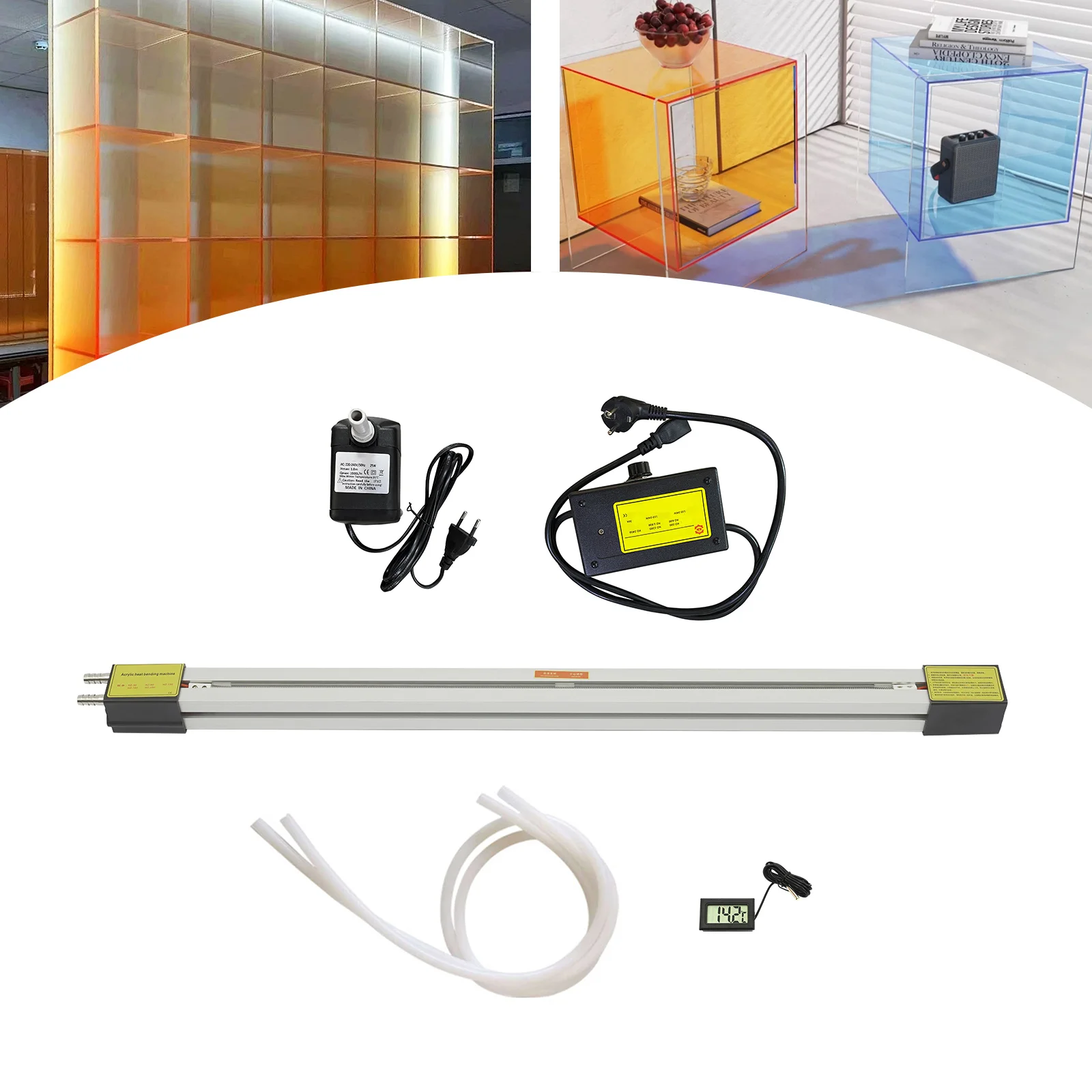Гибочный станок для акрилового ПВХ, 24 дюйма/60 см, портативный гибочный станок для акрилового пластика, ПВХ, нагреватель для пластиковых полосок, ручной гибочный станок 800 Вт