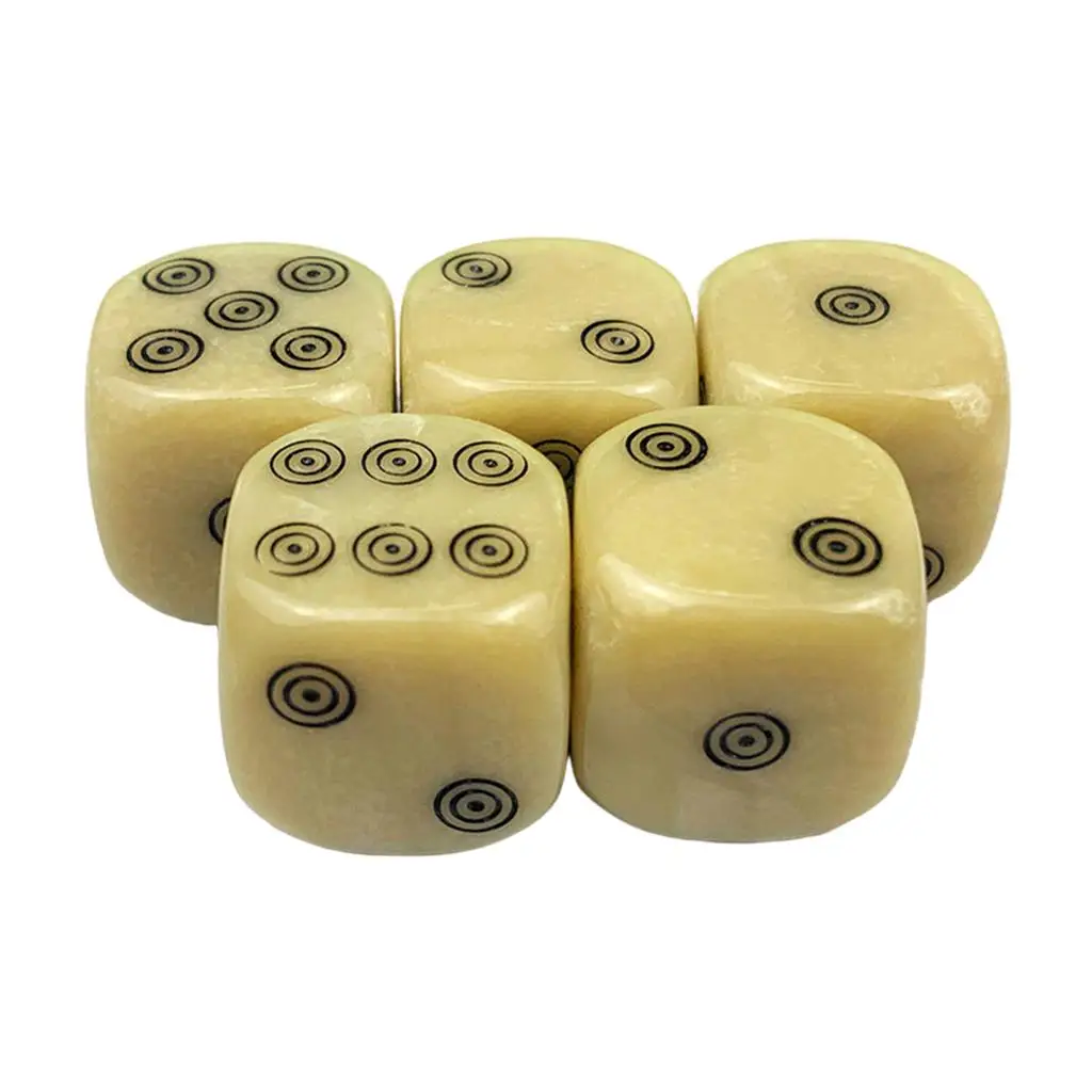 

Набор из 5 круглых углов, непрозрачный, 1,6 см, 6 кубиков, набор RPG DND Game