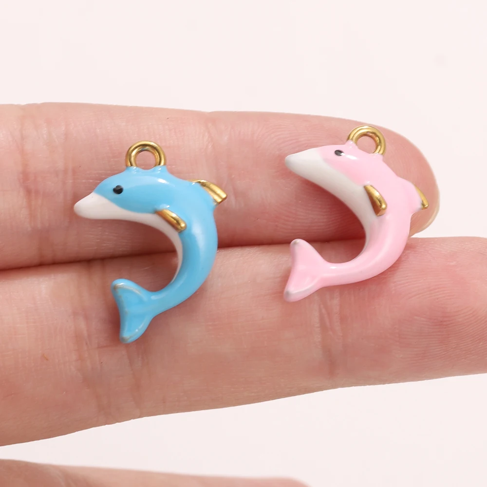

3PCS Cute Dolphin Charms Pendant for Jewelry Making Production Supplies Diy Bracelet Necklace Earrings Key Chain Accessories