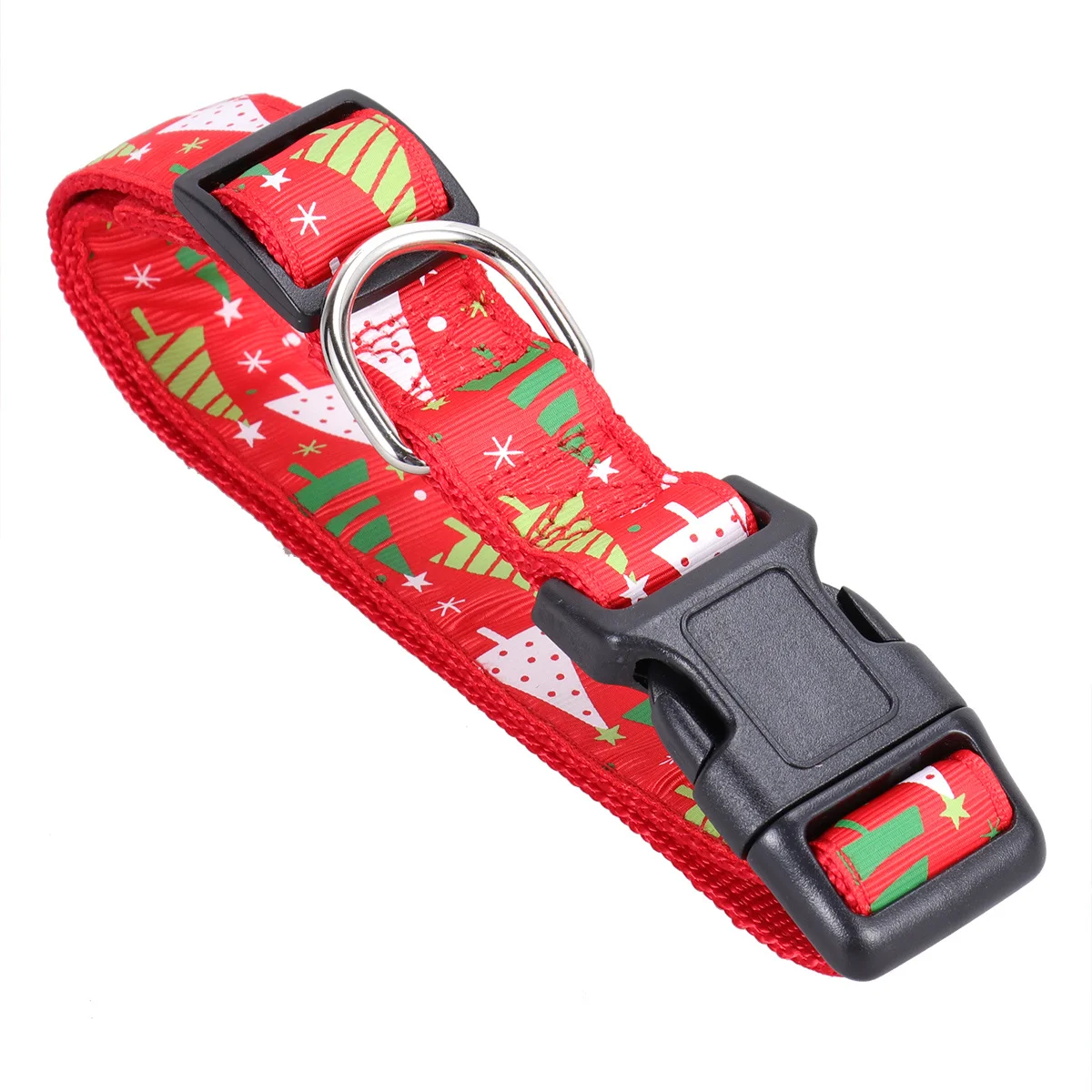 

Adjustable Christmas Dog Collar L Size Durable Pet Ring Cartoon Design Stylish Pet Supplies Christmas Dog Collar