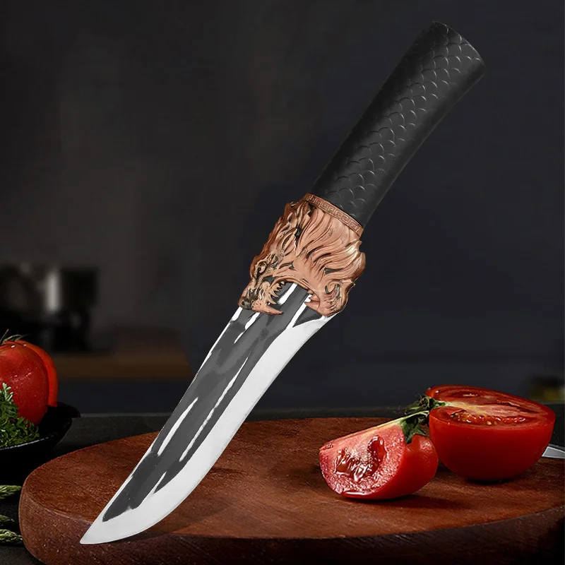 Multi-Purpose Kitchen Knife for Meat BBQ Cooking Knife Fishing Boning Knife Stainless Steel Butcher Knife Pastic Handle