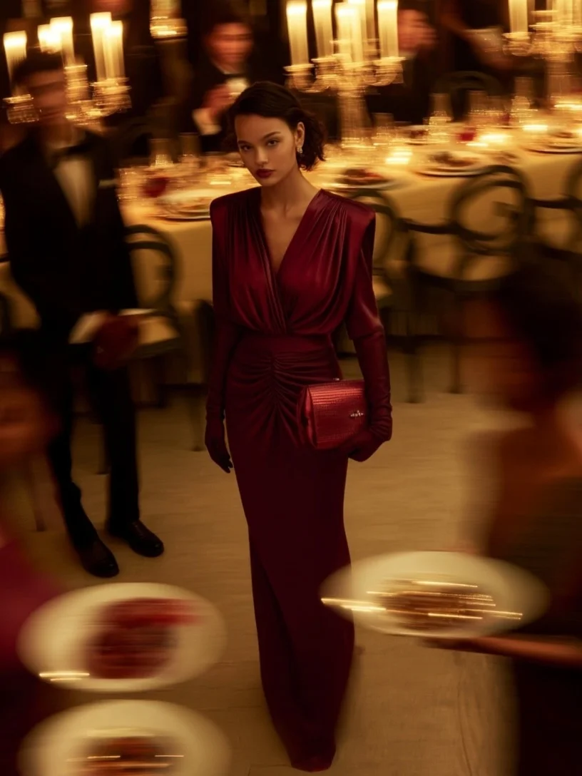 

Evening Luxury Woman Party Dresses Dubai Claret Floor-Length Special Occasion Prom Gowns Satin Customized فساتين سهرة