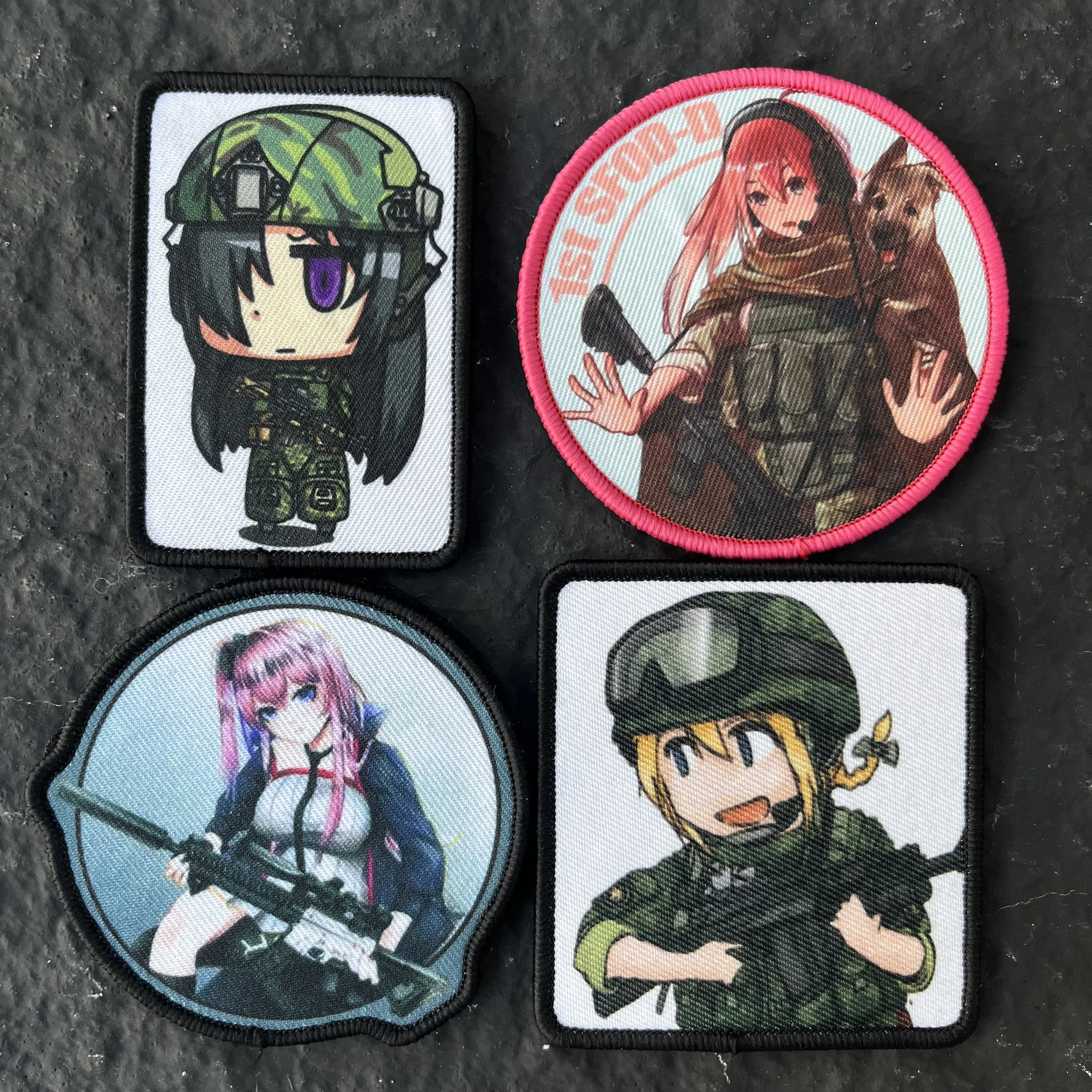 Girls' Frontline Patch Tactical HK416 Morale Badge Printed Hook and Loop Patches for Backpack Stickers