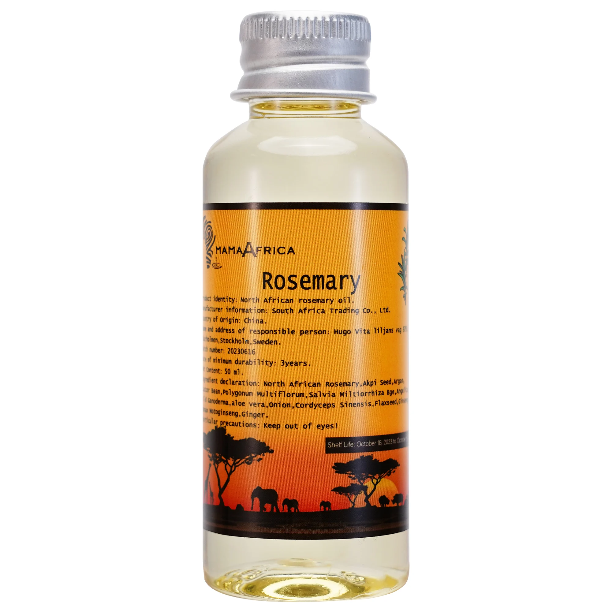 50 ml North African Tropical Rosemary Argan Oil Castor Hair Hot Oil Scalp & Hair Roots Strengthening