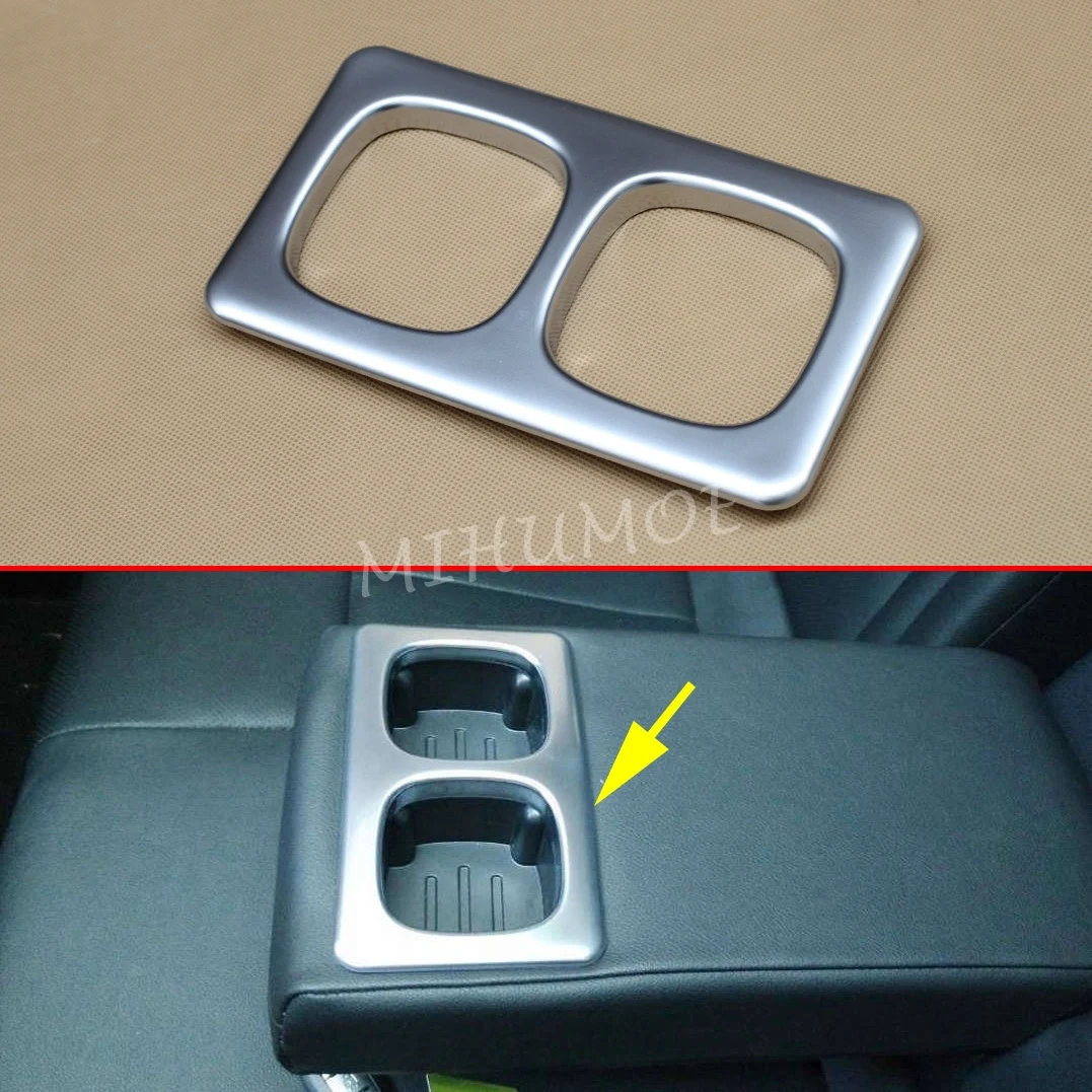 For 2014-2021 Nissan Qashqai J11 Chrome Rear Water Cup Holder Cover Trim Interior Decoration ABS