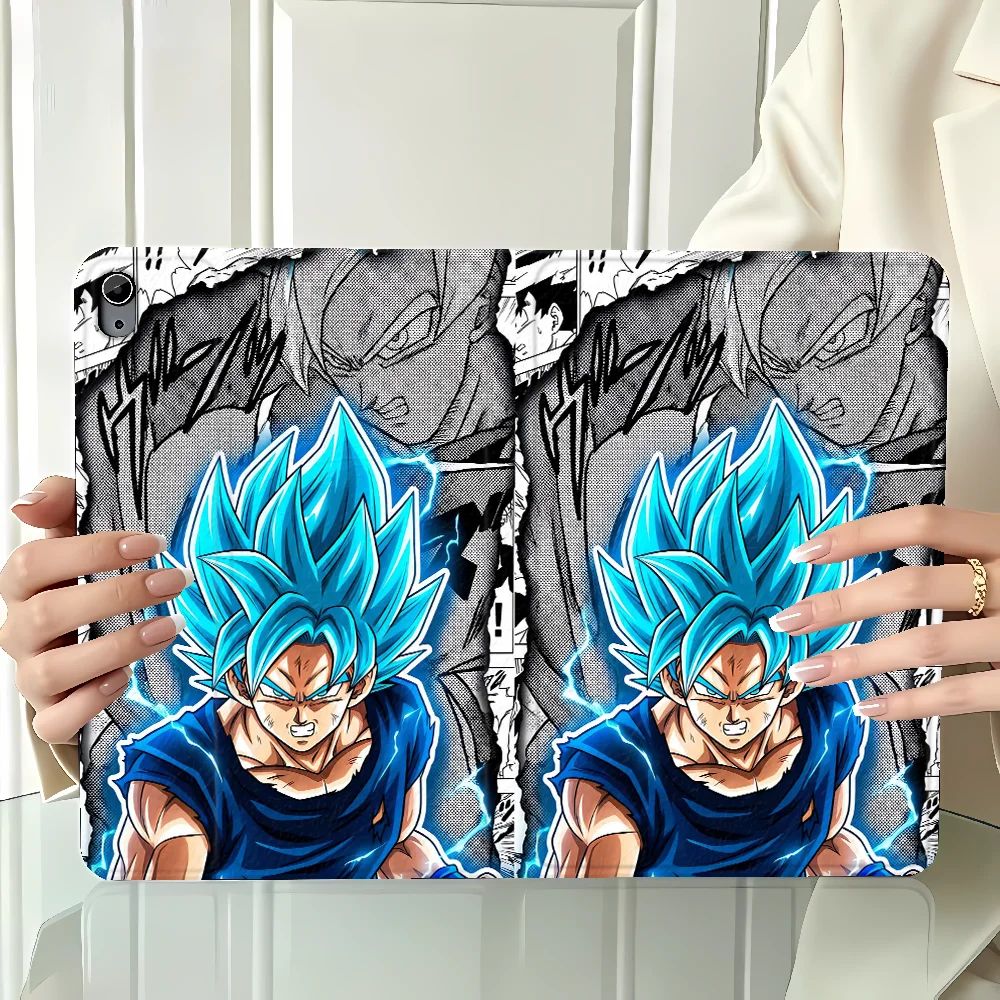 with Pencil Slot Case for Apple iPad Pro11 13 10th 7/8/9th Air 11 13 M4 M3 M2 A16 2026 Air 4/5/6th Anime Super Saiyan G-Goku