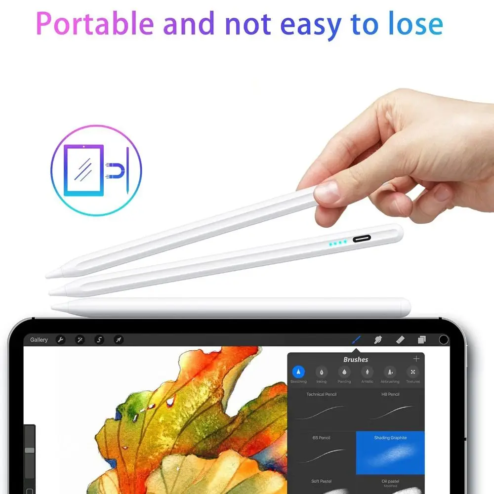 Rechargeable Universal Stylus Pen Mobile Phone Colorful Screen Pencil Writing Sensitive Tablet Touch Pen for Android/iOS