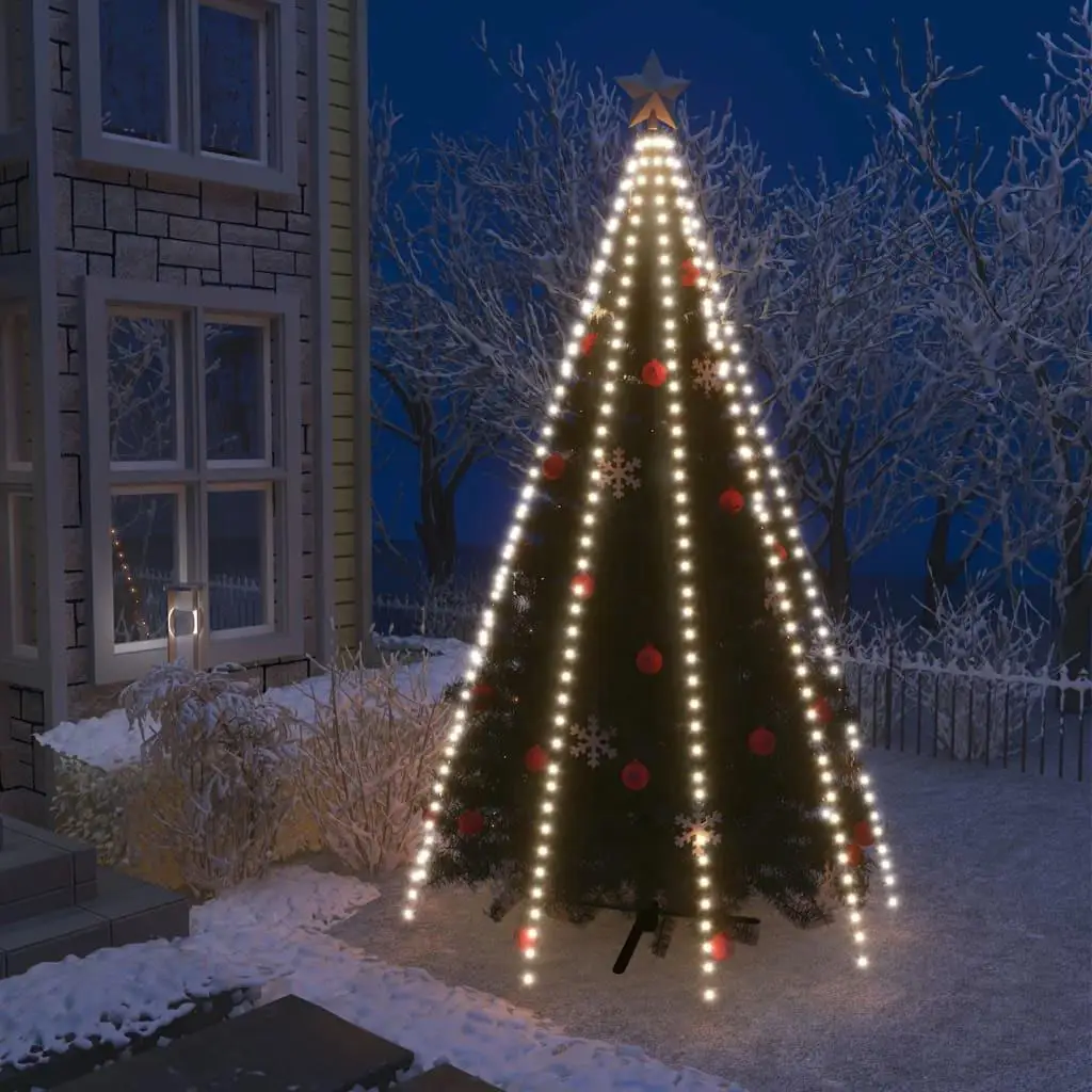 400cm Cold White LED Christmas Tree Net Lights - 400 Super Bright Lights for Holiday Decorations