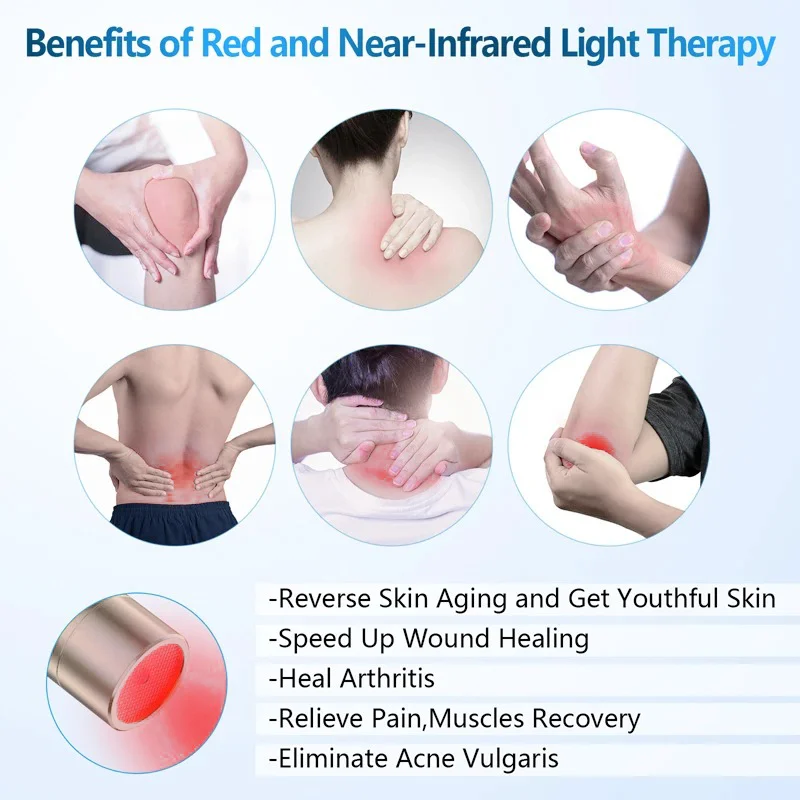 Red Light Therapy Device for Body Relief Acne Treatment With 5 Wavelengths Near Infrared 940nm Light Therapy Skin Health