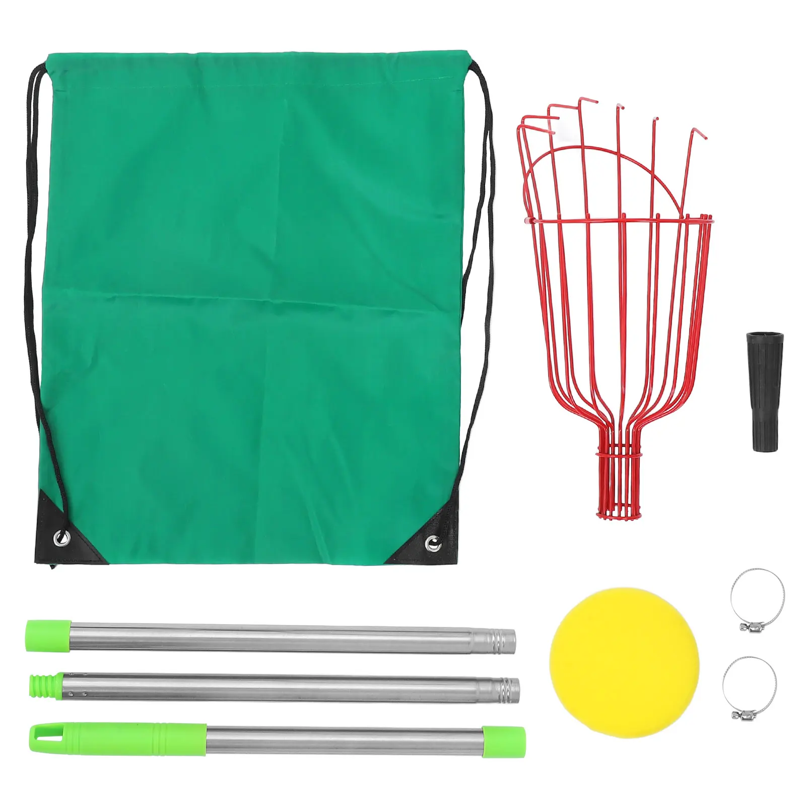 

Fruit Picker Telescopic Rod for Apple Cherry Harvesting Extendable Catcher Stainless Steel Basket Gardening Tool Lightweight