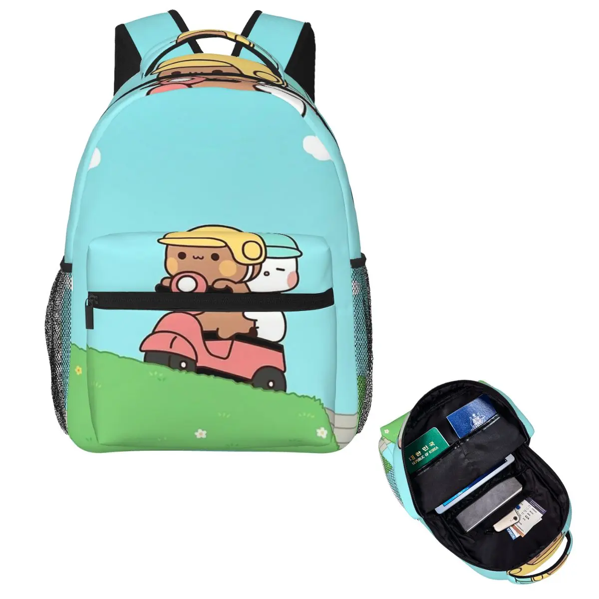 

Peach And Goma Bubu Dudu Balloon Backpack Hot Sale Daypack Large Capacity Children BookBag School Bag Shoulder Bag for Men Women