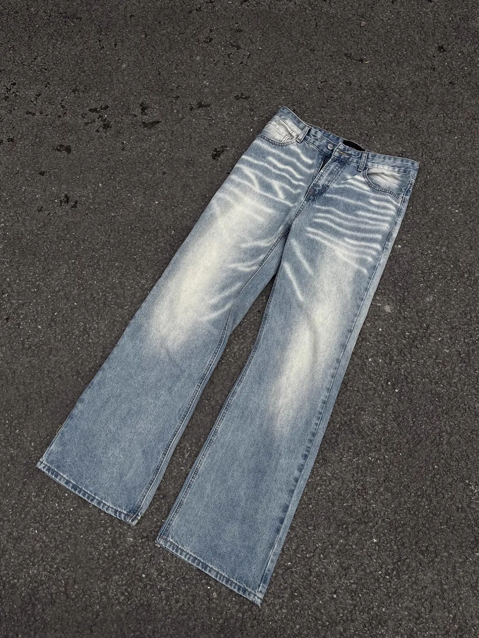 

Мужские джинсы в стиле ретро, американские, синие, весенне-осенние, свободные, прямого кроя, повседневные брюки, классические, молодежные, модные, брендовые