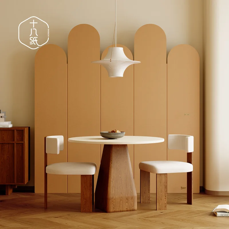 Eighteen-Piece Corrugated Cardboard Round Screen, Living Room Folding And Movable Screen, New Chinese-Style Entrance Partition,