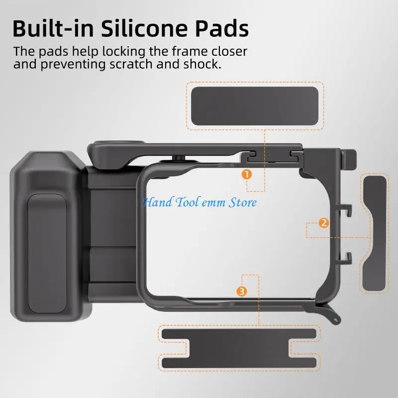 

H37F Lightweight Street Photography Handle for GO Camera Case Cold Shoe Mount