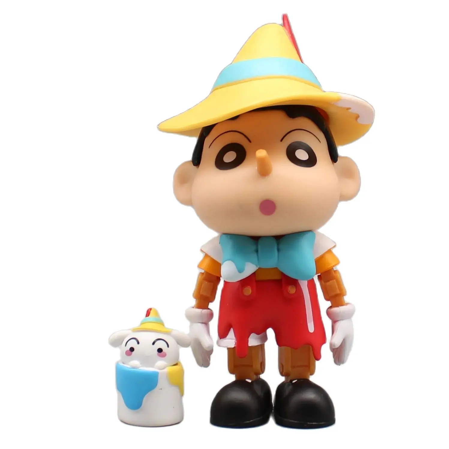 Crayon Shin Chan cos Pinocchio 5.4 "Figurine, การผจญภัยของ Le avventure Di การ์ตูนแอนิเมชั่นหุ่นอะนิเมะเครื่องประดับ